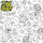 Block x30 Hojas Gigantes 43x30cm P/ Colorear Pintar Animales