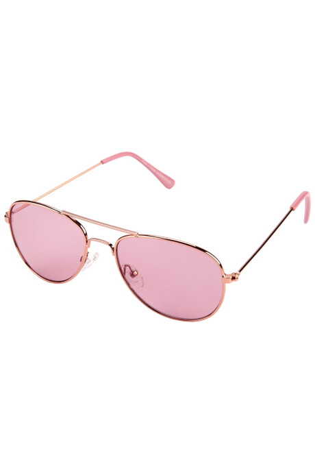 Lentes de sol aviador, protección 100% UVA-UVB rosados Sin color