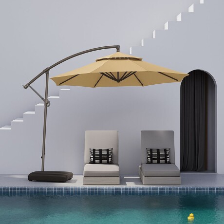 Sombrilla Colgante IPANEMA Doble Capa Beige Ø2.7M Sombrilla Colgante IPANEMA Doble Capa Beige Ø2.7M