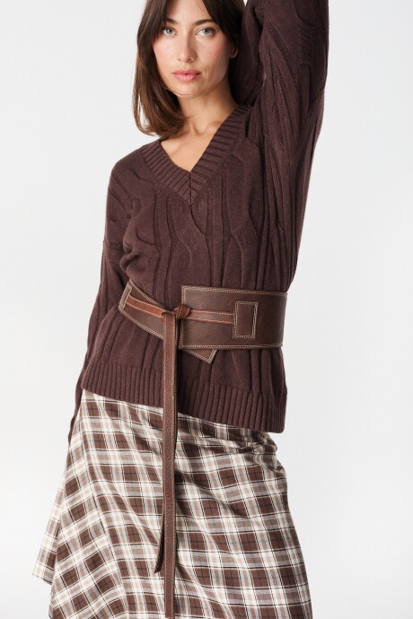 Faja Leather Elegant Marron