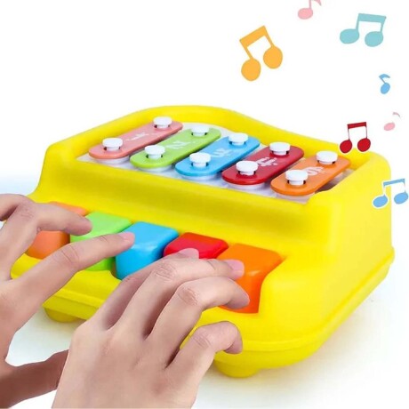 Piano Xilofón Musical 5 Notas Juguete Didáctico Bebé Huanger Amarillo