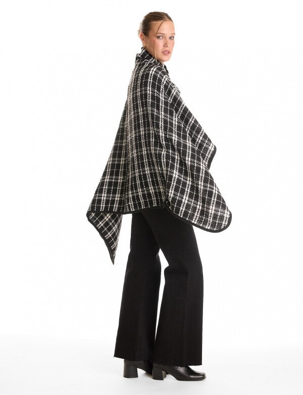 Ruana Cuadros NEGRO/BLANCO