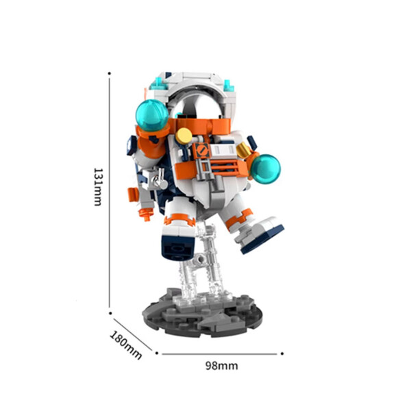 Juguete bloques espacial naranja