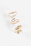 Set de anillos curvo dorado