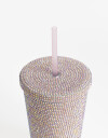 Artículos cocina Vasos Vaso Con Glitter Rosa - Rosa Metalizado