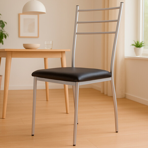 Silla Gitana Acolchonada Con Hierro, Soportan 150 Kg NEGRO