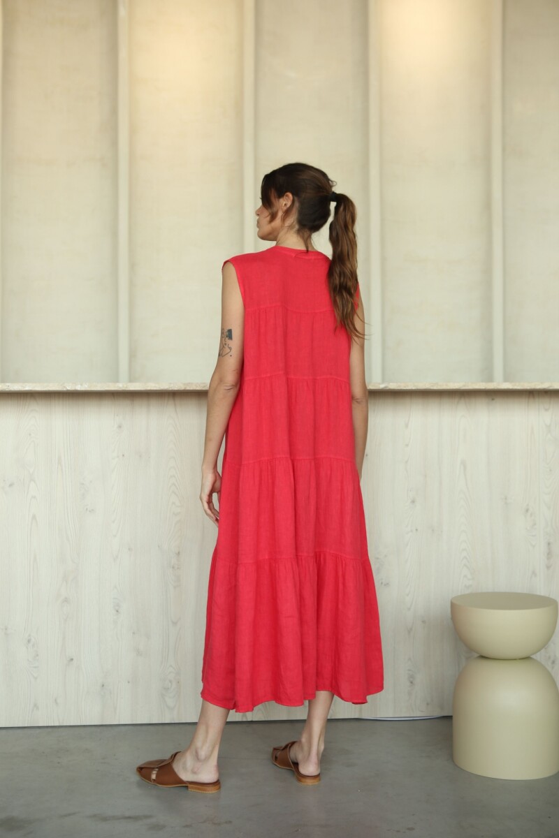 Vestido Clavel Long Rojo