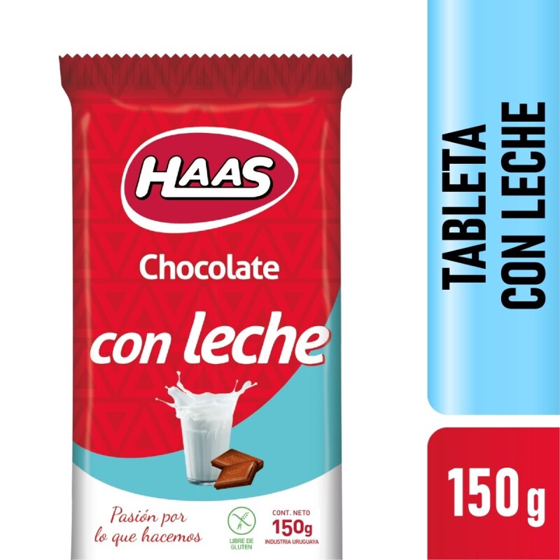 Tableta de Chocolate HAAS Leche 150 GR Tableta de Chocolate HAAS Leche 150 GR