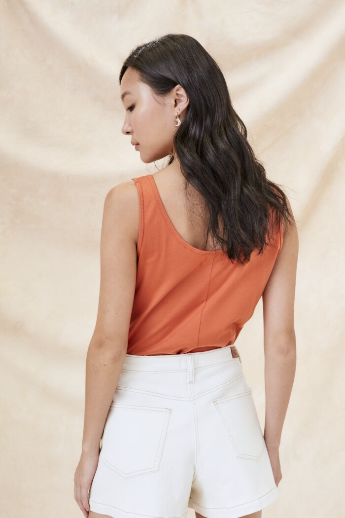 Musculosa Algodón Ocre