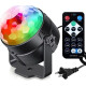 Lampara Disco Colores Rotación + Control Luces Fiesta Pro Negro