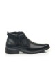 BOTIN PEGADA HOMBRE CUERO CON CIERRE 124751 Negro