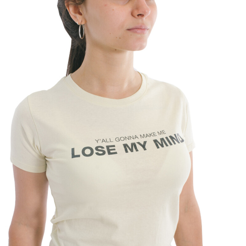 Muvem Ladies Print Crew Neck T-Shirt Amarillo