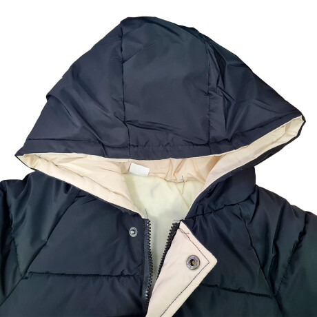 Campera Parka Uzspace Con Capucha Invierno Infantil Niño Niña Negro