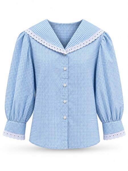 Blusa Marinera Cuadrille Celeste