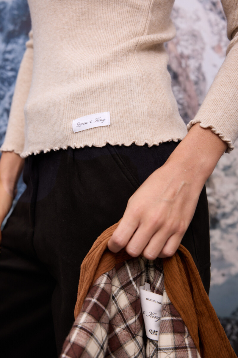 Polera Rulotte Beige