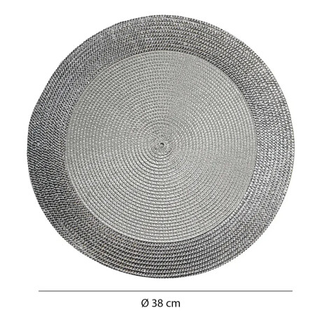 Mantel Individual Diseño Glow Redondo en PP Ø38Cm Paramount Plateado
