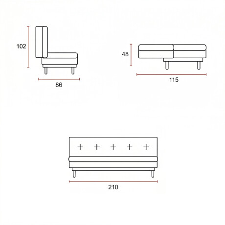 SOFÁ SILLÓN CAMA AUDAX 2 CUERPOS BEIGE