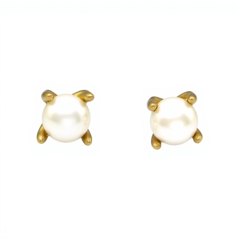 Caravanas Perlas- Oro bajo - Perla española- CA8226 conperla