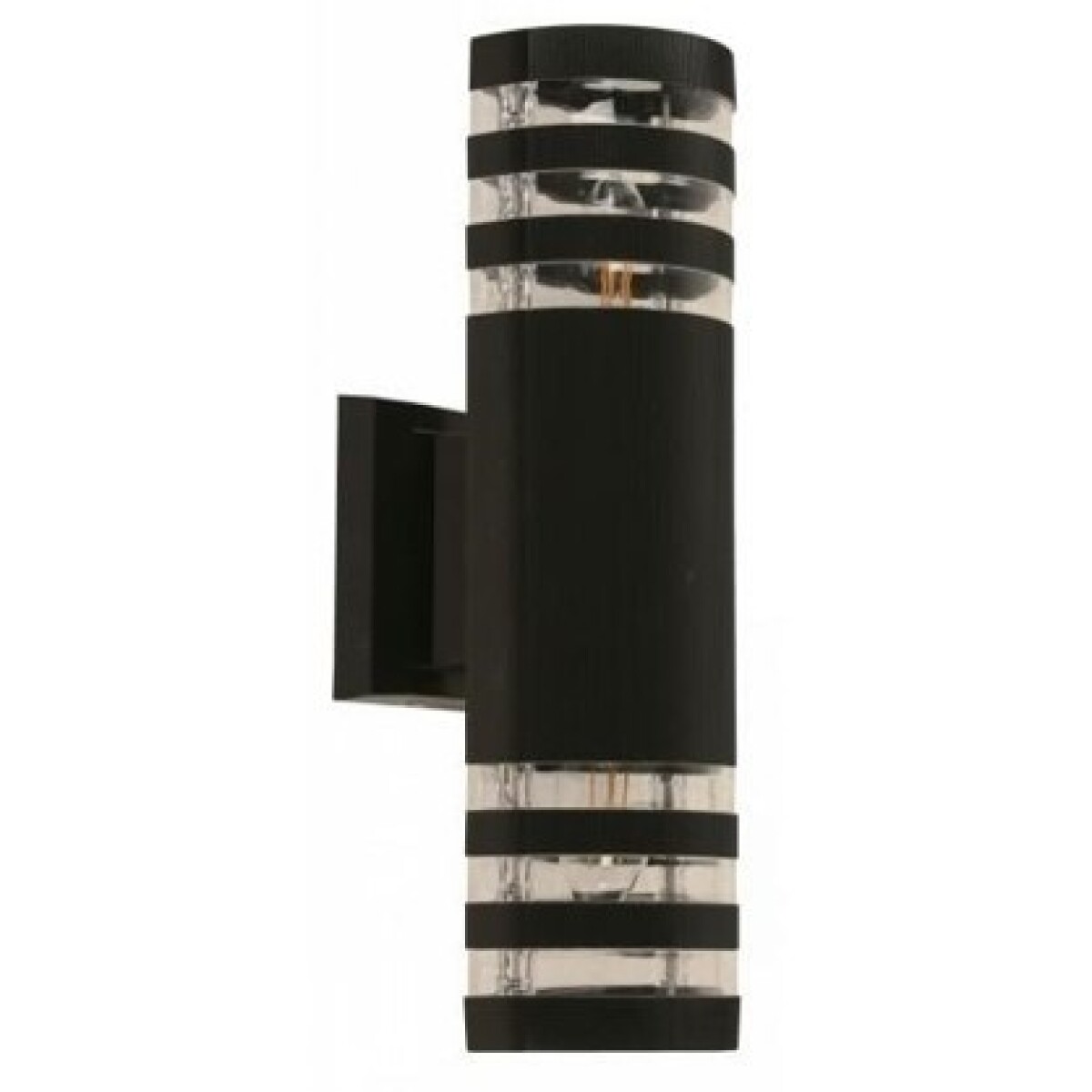 APLIQUE EXTERIOR ADO 2L NEGRO PARED E27 RAYAS 