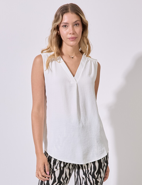 Blusa Escote V CRUDO