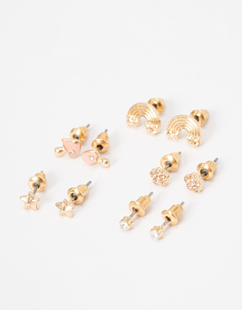 Aros Sets Metal Set De Aros Funny - Dorado