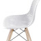 Kit x4 Silla Eames Colmena Base En Madera Blanca