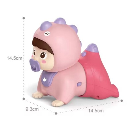 Muñeca Musical Bebé c/ Luz Juguete Estimulador Gateo Huanger Rosa
