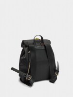 Mochila De Nylon Con Colgante negro
