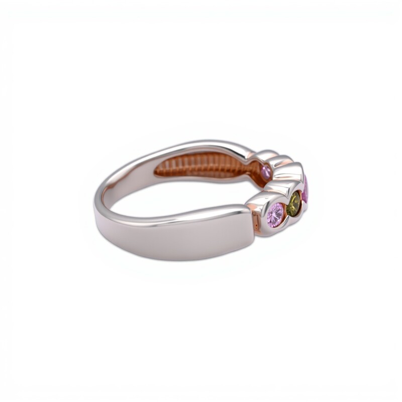 Anillo Circulos-Plata 925-Piedra Zirconia Varias-AN3264 conpiedra