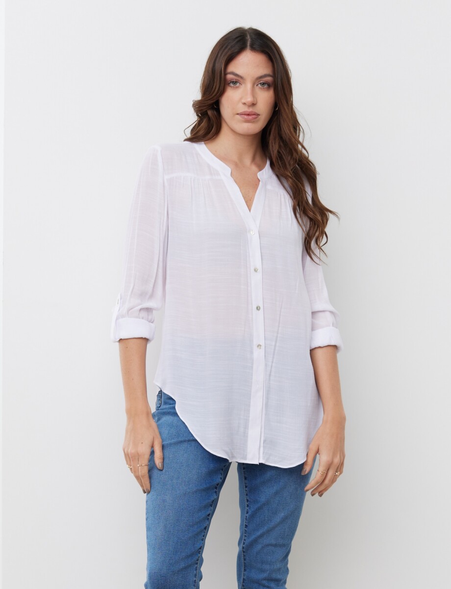 Blusa Botones - Blanco 