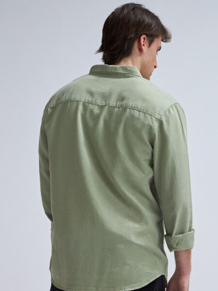 Camisa manga larga Verde palido