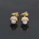 Caravanas En Oro 18K De 2 Tonos Y Brillantes Caravanas En Oro 18K De 2 Tonos Y Brillantes