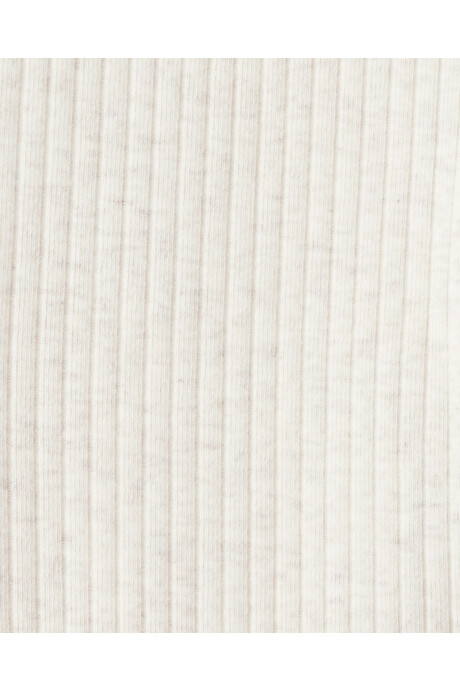 Set dos piezas de algodón, pantalón acanalado y buzo, crema Sin color