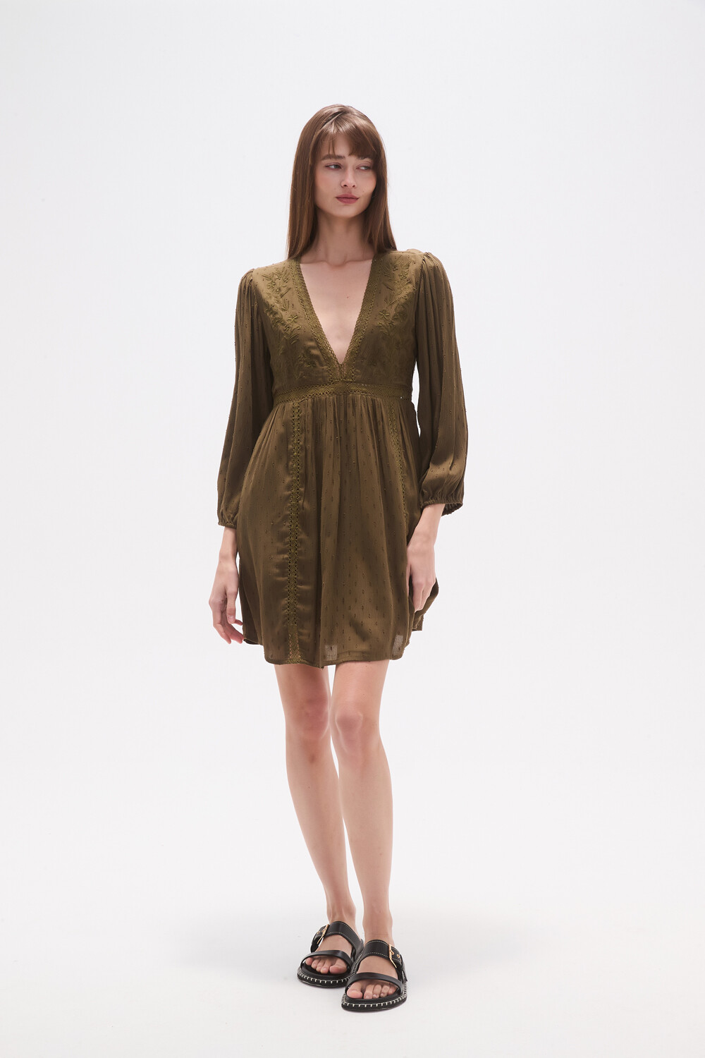 Vestido Bothei Verde Oliva Oscuro