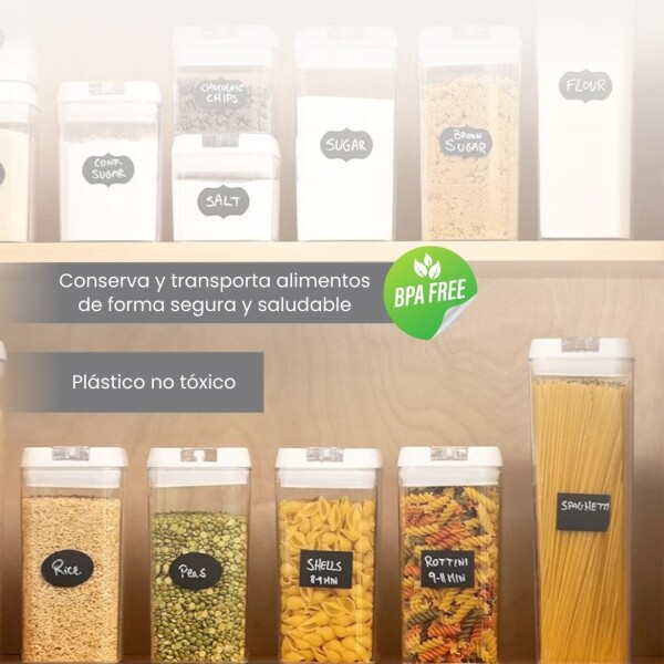 Juego X 7 Frasco Hermetico Recipiente Organizador Contenedor Tarros Cocina Imback Color Blanco Juego X 7 Frasco Hermetico Recipiente Organizador Contenedor Tarros Cocina Imback Color Blanco