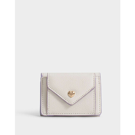 Billetera Solapa Corazón Combinacion Bicolor