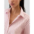 V-LS CROPPED POPLIN SHIRT PINK STRIPE