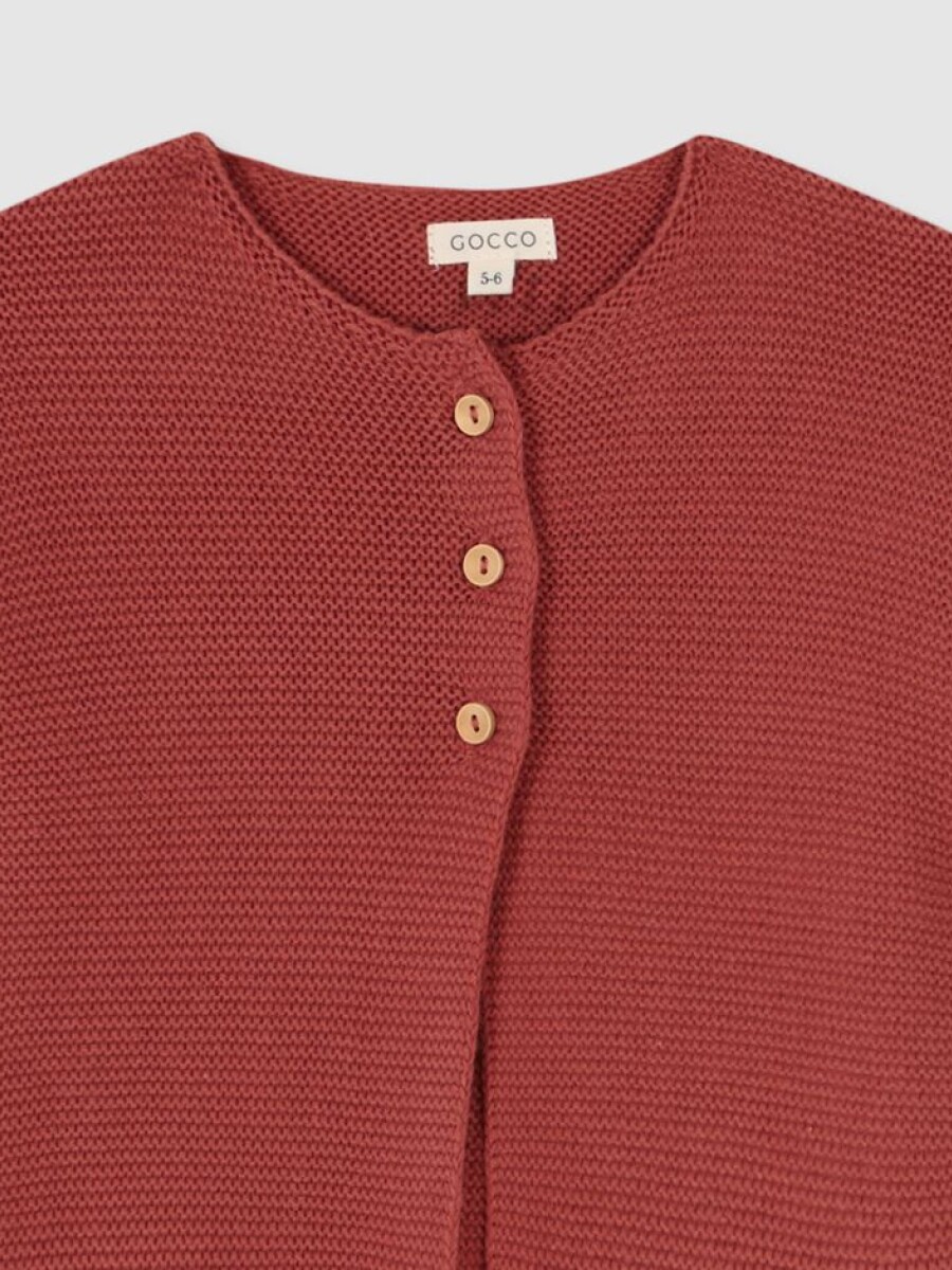 Chaqueta De Punto Manga Larga Rosa