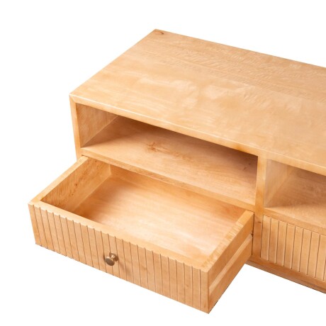 RACK DE LIVING PARA TV MADERA-DE-MANGO NATURAL-BEIGE ENZO NATURAL