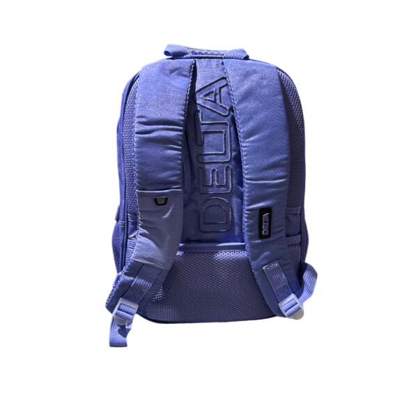 Mochila Delta 15" Brillosa con útiles Lila