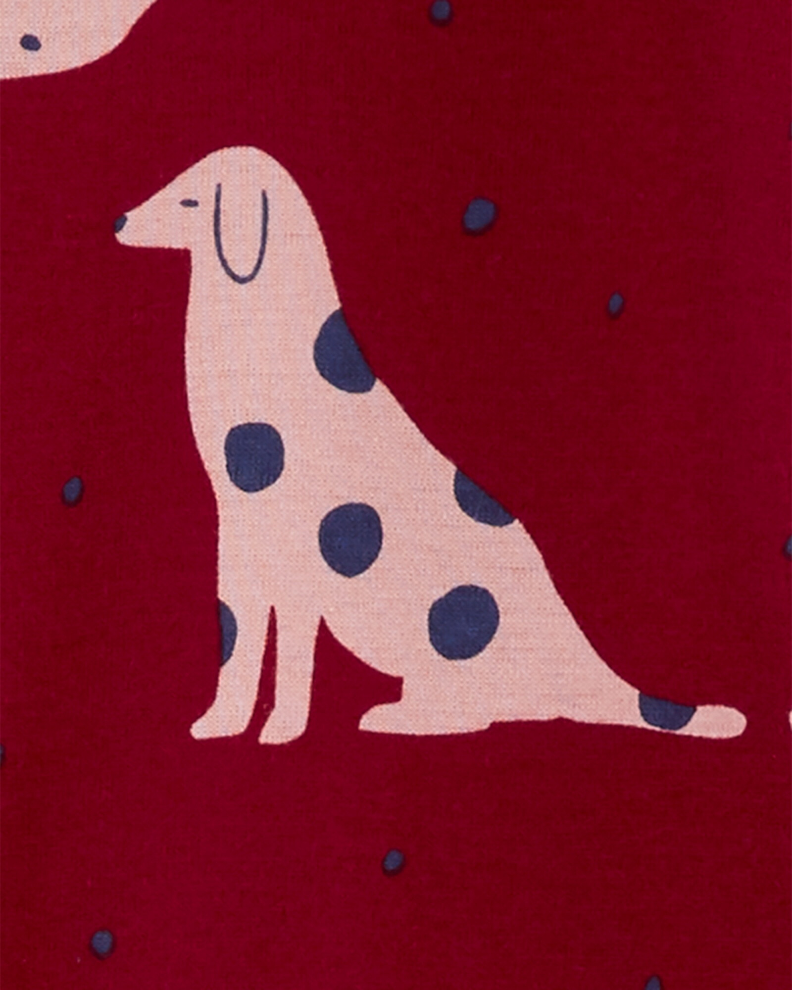 Pijama una pieza de algodón, con pie y diseño dálmata Sin color