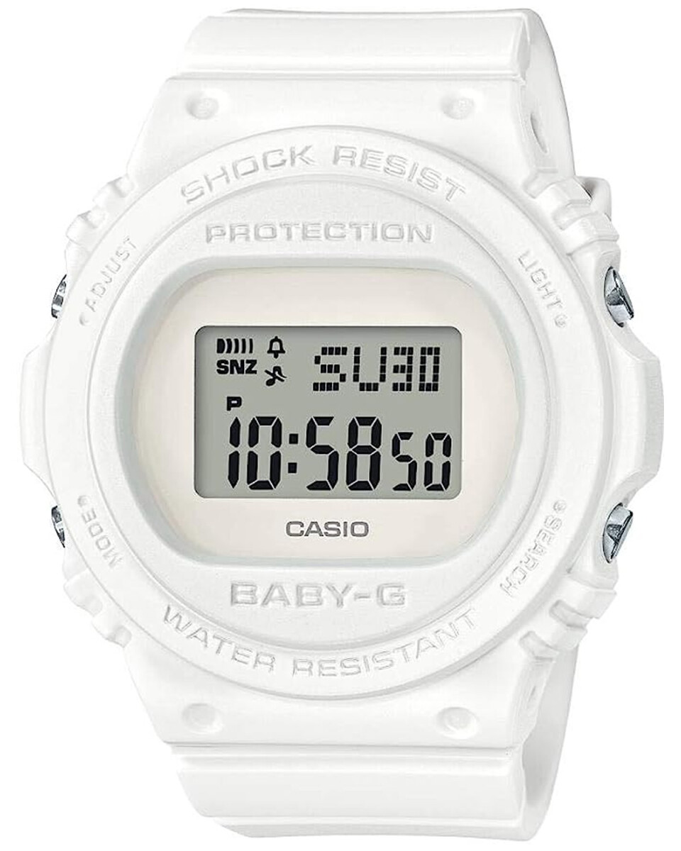 Reloj Digital Multifunción Casio Baby-G BGD-570 Super Resistente - Blanco 