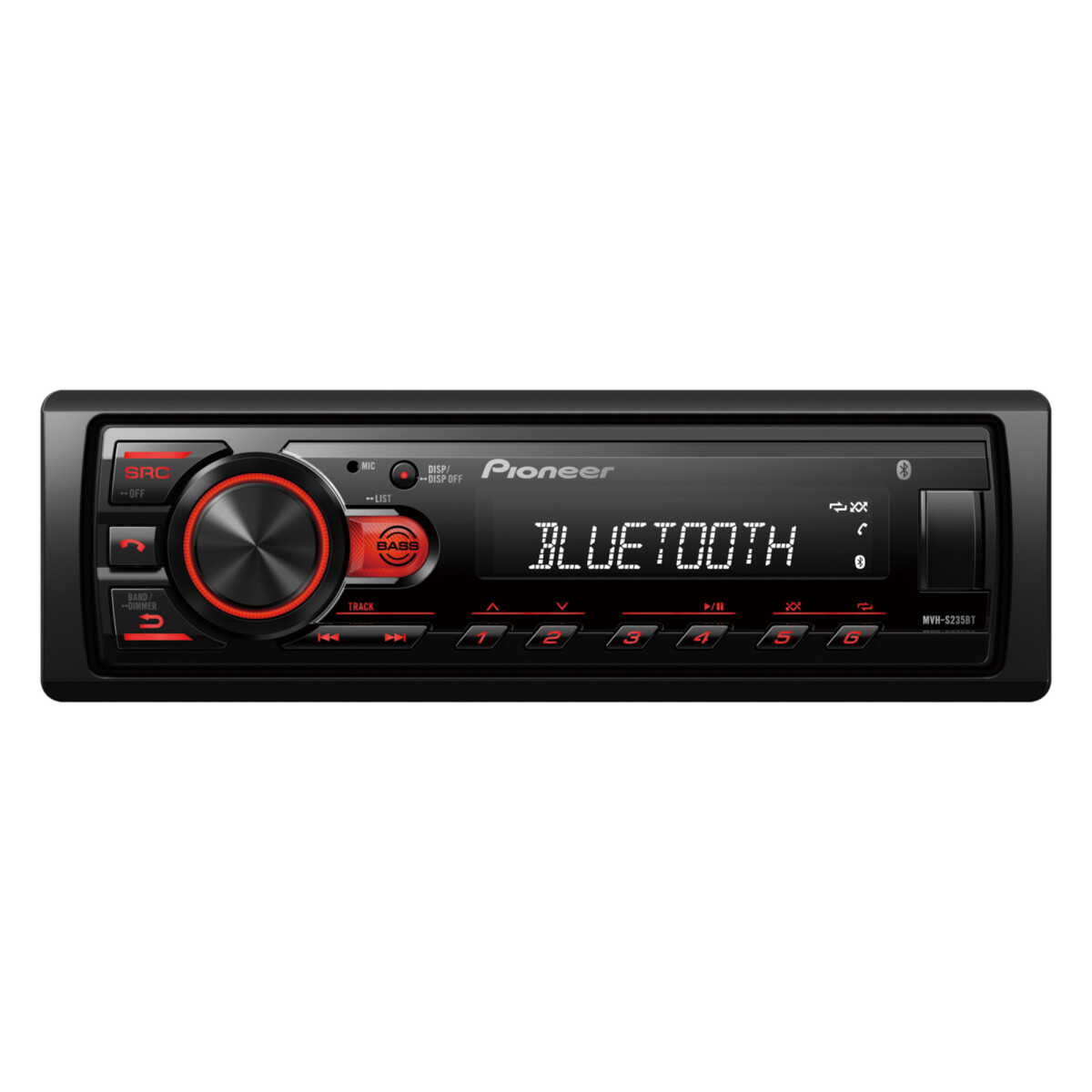 Pioneer - Radio para Auto MVH-S235BT - 200W. Bluetooth. Llamadas Bluetooth. Am/fm. 