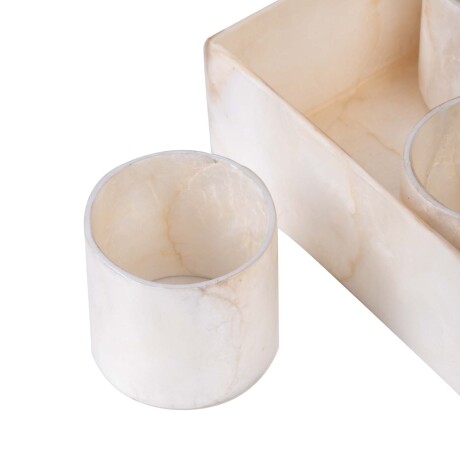 SERVILLETERO 4 ANILLOS P/SERVILLETAS NACAR NATURAL-BEIGE BCS 2405