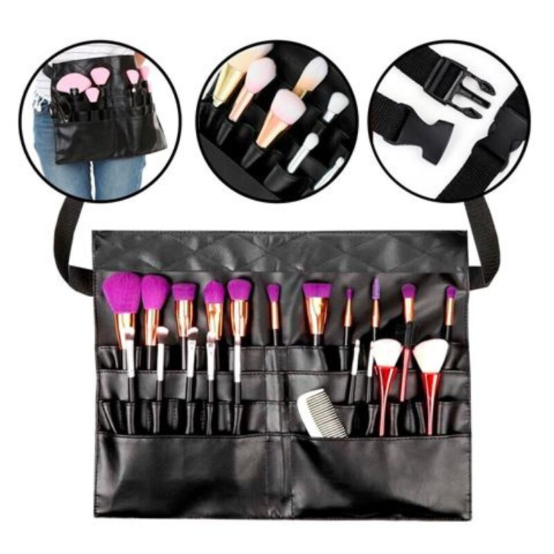 Cinturon Portacepillos D/Cosmetica Ajustable Simil Cuero Ushas N/a