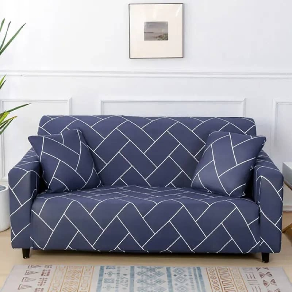 Funda sillón 2 cuerpos estampada - Ladrillos 