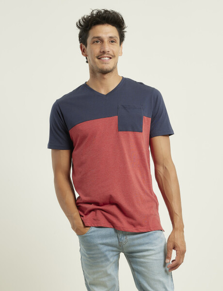 T-shirts Navigator Azul Osc/rojo