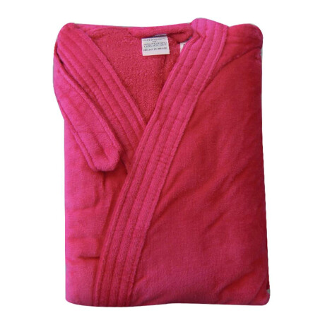 Bata Baño Dohler Velour 100% Algodón Talle P al XXG Rosa Fuerte