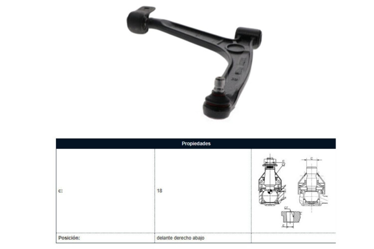 Parilla De Susp Del Citroen Xsara/Berlingo/Xsara Picasso Peug Partner 96-25 Der Parilla De Susp Del Citroen Xsara/Berlingo/Xsara Picasso Peug Partner 96-25 Der