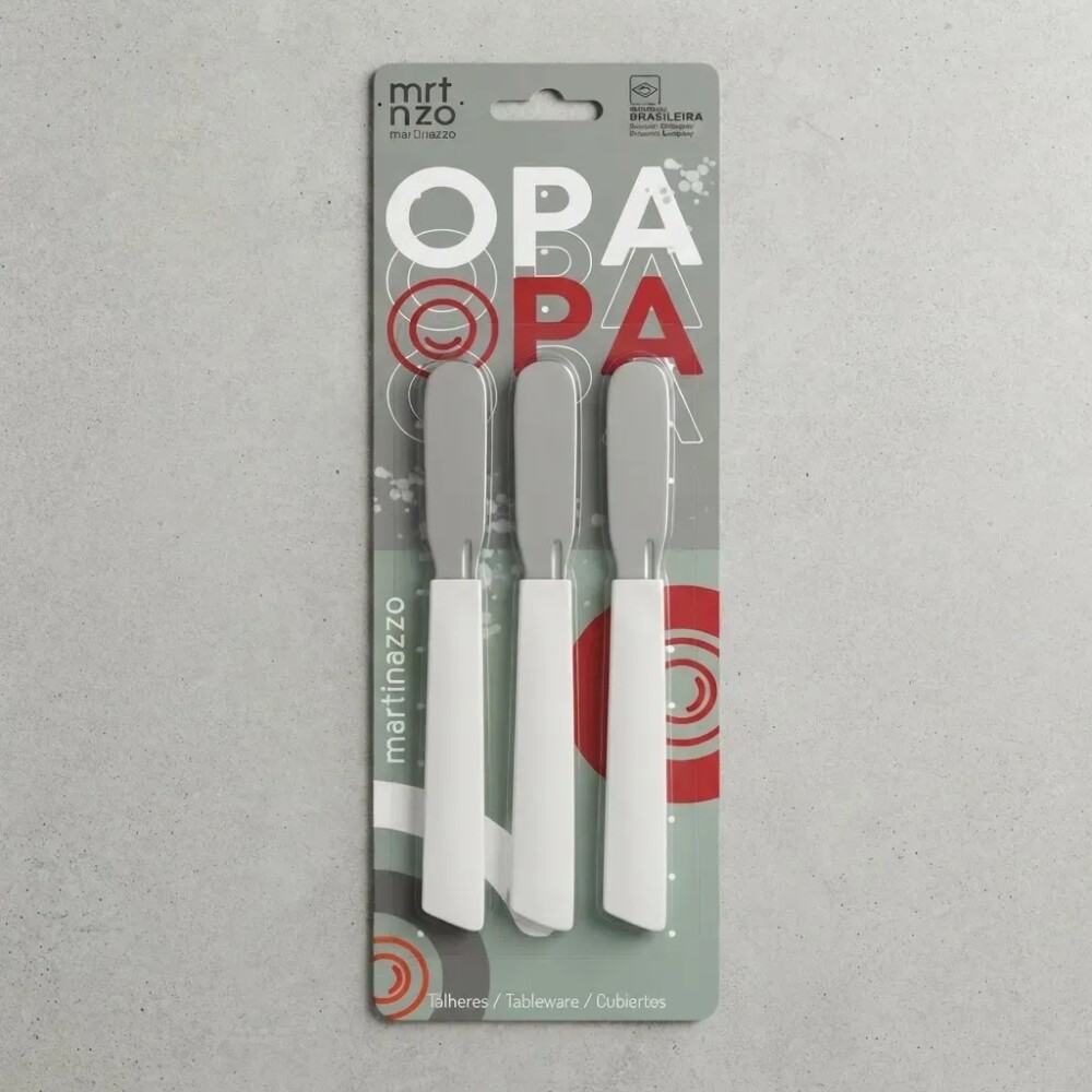 OPA Set 3 espatulas de manteca Blanco OPA Set 3 espatulas de manteca Blanco